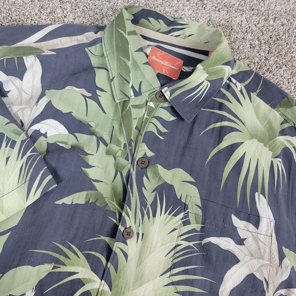 Tommy Bahama Mens Large Multicolor AOP Floral Hawaiian‎ Short Sleeve 100% Silk